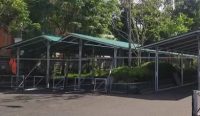 Foto: Tempat bakal relokasi pedagang Pasar Umum Negara di sebelah timur kantor DPRD Jembrana yang belum rampung. (Dok/istimewa)