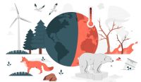 Ilustrasi perubahan iklim. (Freepik)