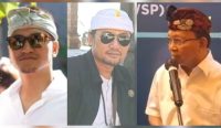 Kolase Foto: Humas KBRM Dananjaya (kiri), Ketua BVA Putu Gede Hendrawan (tengah) dan Gubernur Bali Wayan Koster (kanan). (Sumber: Dewa Fathur/wacanabali.com)
