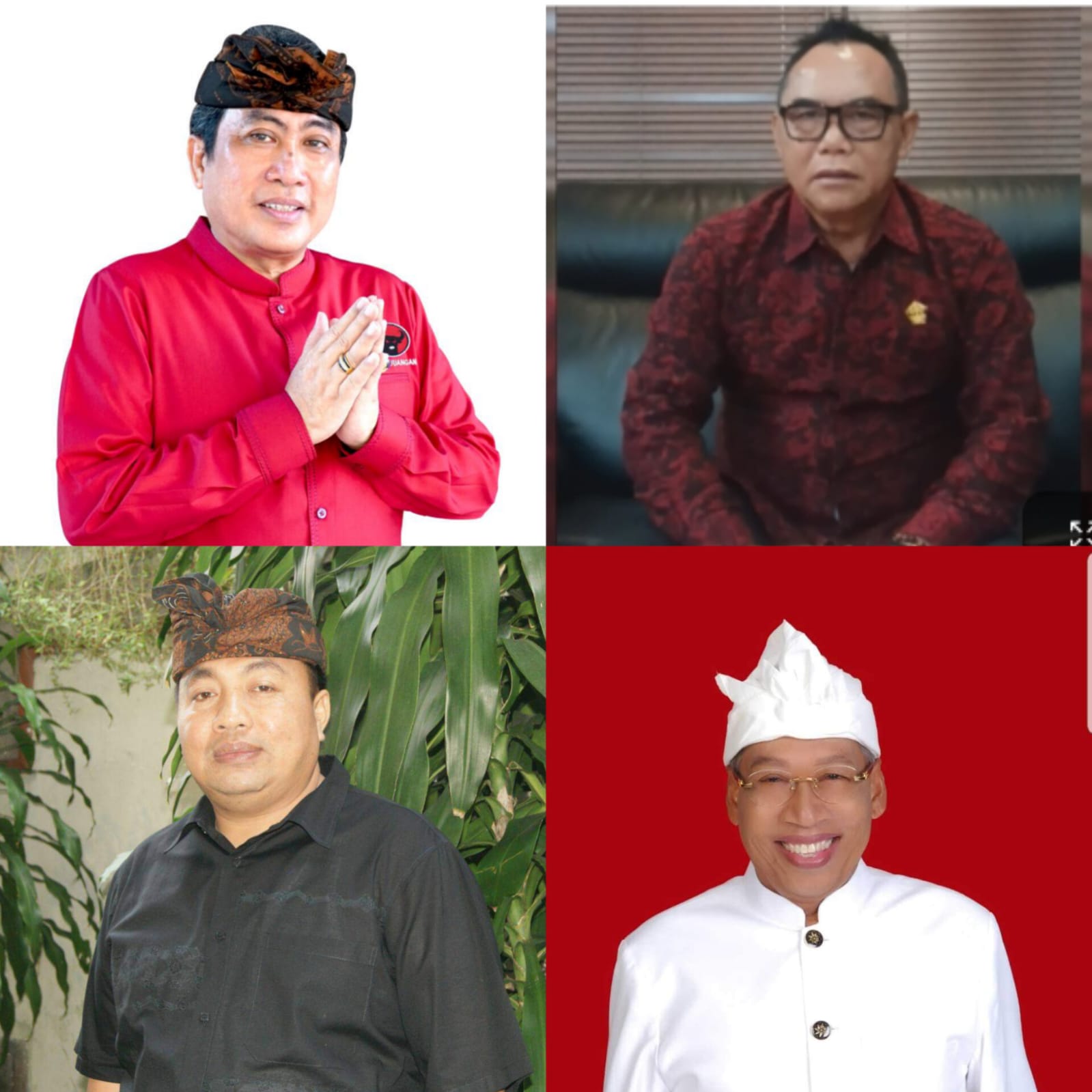 Kolase foto empat besar perolehan suara sementara DPR RI Dapil Bali Sumber: dok. Wacana