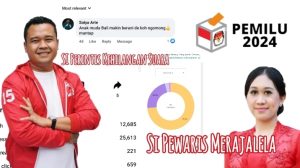 Foto: Visual art perolehan suara sementara Pileg 2024 Tingkat I Dapil Gianyar, (Kiri) Ida Bagus Nyoman Devina Yesa (Kanan) Putu Diah Pradnya Maharani. (Gung Kris/wacanabali.com)