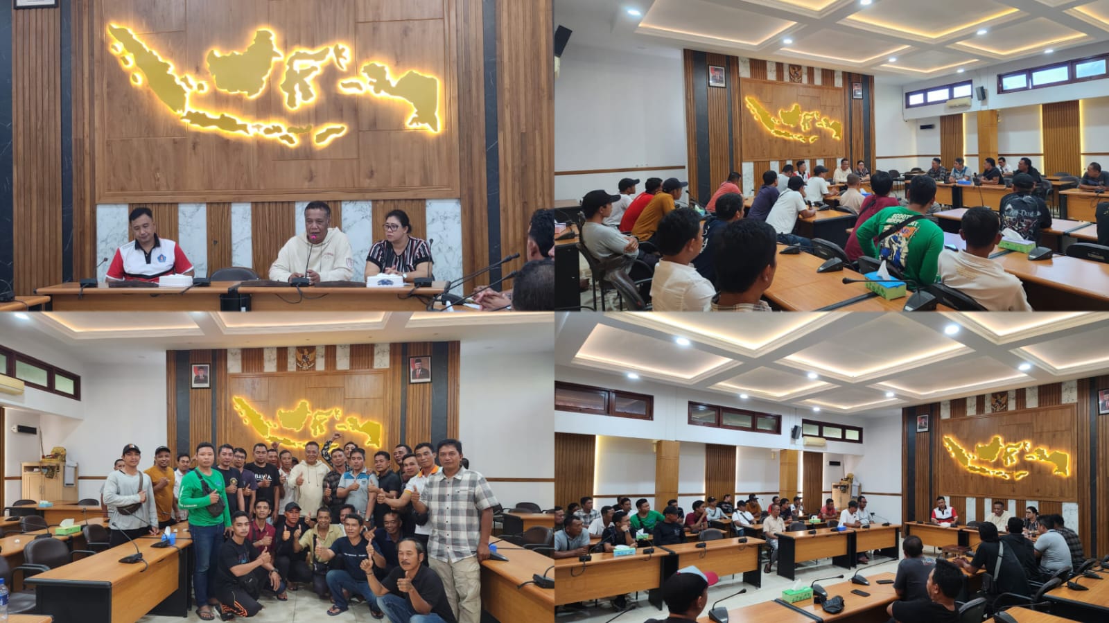 Kllase foto saat para sopir diterima langsung oleh ketua DPRD Kabupaten Klungkung Anak Agung Gde Anom, Jumat (30/3/24). Sumber: DPRD Klungkung