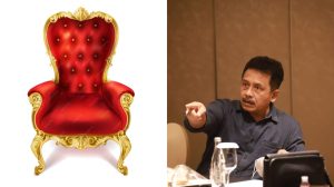 Kolase Foto (kiri) Kursi Pejabat (kanan) Mantan Hakim MK Dewa Palguna Sumber: Dewa Fathur/wacanabali.com
