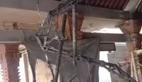 Foto: Tangkapan Layar Kondisi Ogoh-Ogoh yang Diduga Dibakar Pihak Tak Dikenal. Sumber: ST Kertha Winangun (Instagram).