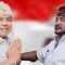 Foto: Visual art. (Kiri-kanan) Senator RI, Gede Ngurah Ambara Putra dan Ketua DPD Gerindra Bali, Made Muliawan Arya, Jumat (29/3/24). (Gung Kris/wacanabali.com)