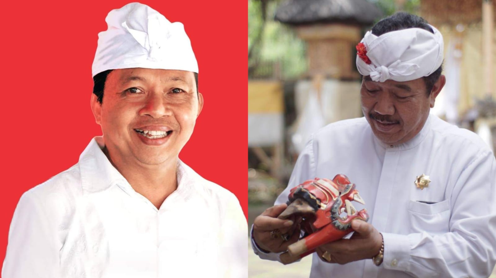 Kolase Foto: (Kiri) Ketua PDI Perjuangan Provinsi Bali Wayan Koster (Kanan) Tjokorda Oka Artha Ardana Sukawati  Sumber: dok. Wacanabali