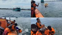 Kolase Foto evakuasi KM Naga Mas Perkasa 58 di perairan Jungut Batu, Klungkung Rabu, (3/4/24). Sumber: dok. Wacanabali.