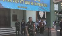 Foto: Pangkogabwilhan II, Marsekal Madya TNI M. Khairil Lubis Saat Gelar Pres Conference di Kepaon Pada, Kamis (17/5/24) pagi.