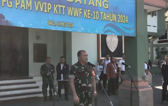 Foto: Pangkogabwilhan II, Marsekal Madya TNI M. Khairil Lubis Saat Gelar Pres Conference di Kepaon Pada, Kamis (17/5/24) pagi.