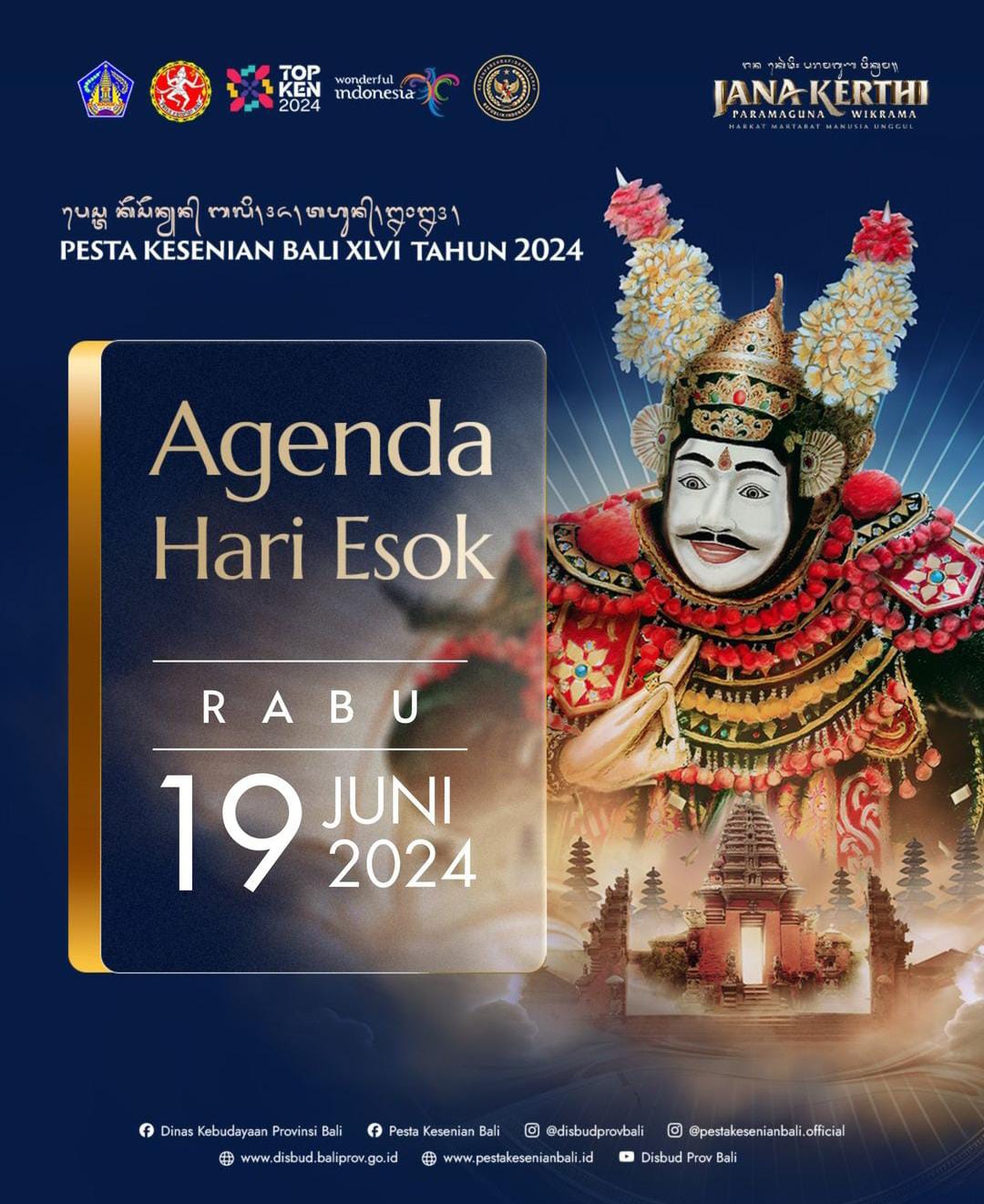 Foto: Agenda PKB XLVI Rabu, 19 Juni 2024. Sumber: PKB.