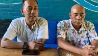 Kuasa hukum owner Gudang Gas LPG Made Sugianta, SH dan Hendy Triwahyono, SH dari Bhumi Law Office dalam acara konfrensi pers terkait kebakaran gudang, Kamis (13/06/2024). Foto: dok/pribadi
