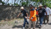 Foto: Situasi Simulasi Penanganan Ancaman Megathrust, di Kawasan Pantai Pabean, Gianyar. Sumber: Istimewa.