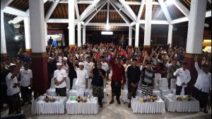 Foto: Kampanye pasangan calon nomor urut 2, Wayan Koster dan I Nyoman Giri Prasta (Koster-Giri) di Kabupaten Klungkung. Sumber: ist.