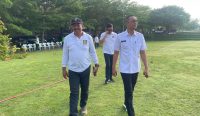 Pj. Sekda Badung IB. Surya Suamba saat membuka Turnamen Gateball dalam rangka memperingati Hari Bakti Pekerjaan Umum Ke-79 tahun 2024 di Lapangan Gateball Puspem Badung, Rabu, (20/11).