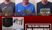 Foto: Ketiga Pelaku Pencurian Kabel. Sumber: Polsek Denut.