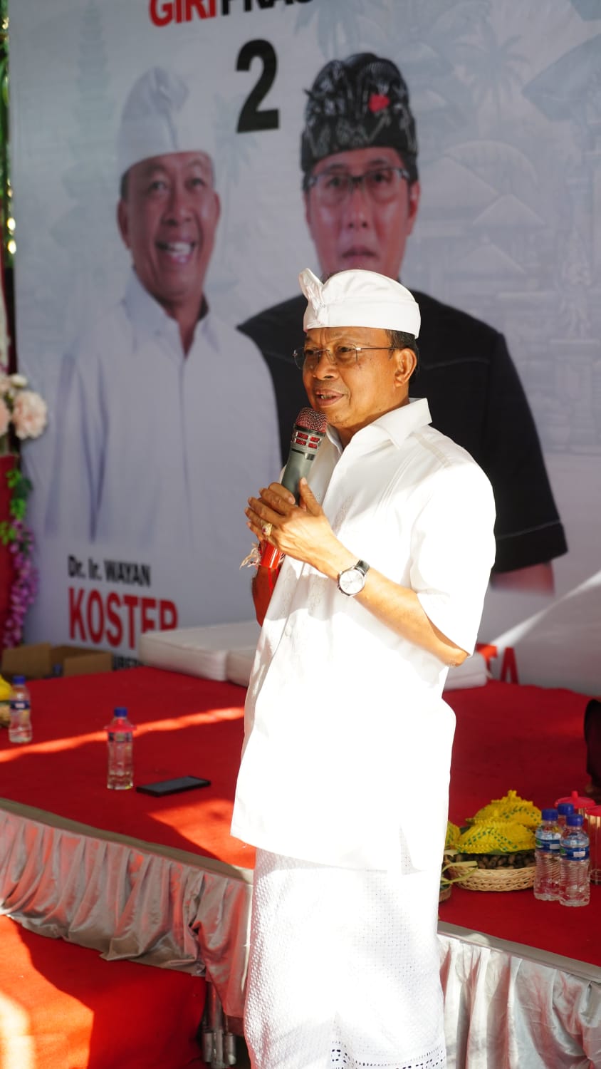 Foto: Calon Gubernur Bali nomor urut 2, Wayan Koster. sumber: Yulius N/wacanabali.com