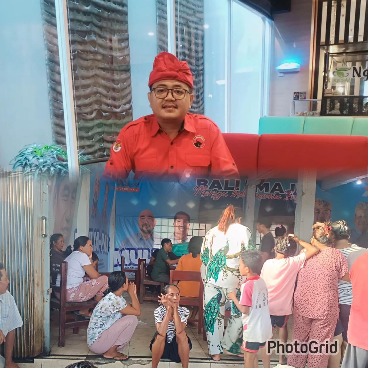 Kolase foto: I Gusti Agung Dian Hendrawan, SH, MH (atas) dari Tim Hukum Koster-Giri, mengungkapkan bahwa dugaan pelanggaran terutama bagi-bagi sembako dan politik uang terjadi masif di beberapa wilayah termasuk Badung, Denpasar, Buleleng, dan Klungkung. (wacanabali/istimewa)