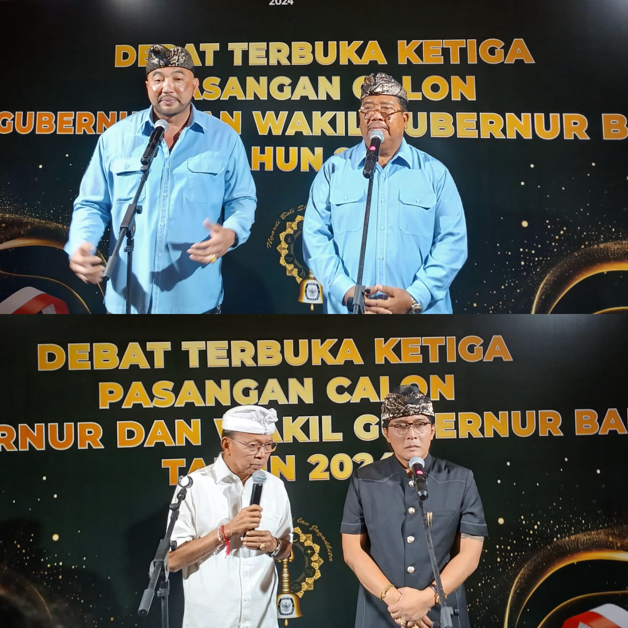 Foto: Kedua pasangan calon Gubernur dan Wakil Gubernur Bali. Sumber: Yulius N/wacanabali.com