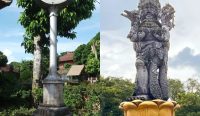Foto: Dua dari empat obyek yang akan dijadikan cagar budaya, Patung Catur Muka dan Jam Lonceng. Sumber: Freepik.