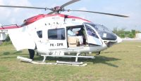 Foto: Paslon 01, Mulia-PAS saat Menggunakan Helikopter saat Berkampanye. Sumber: Istimewa.