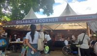 Foto: Disability Corner atau Pojok Disabilitas di Denpasar Festival (Denfest) ke-17. Sumber: Komang Ari/Wacana Bali.