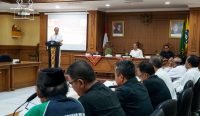Wakil Bupati Badung sekaligus Ketua Umum Ikatan Pencak Silat (IPSI) Bali I Ketut Suiasa saat acara Musyawarah Provinsi IPSI Bali, di Ruang Kriya Gosana, Puspem Badung, Minggu (26/1)
