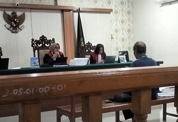 Suasana Sidang Perkara Pemalsuan Silsilah dengan Terdakwa Ngurah Oka di PN Denpasar