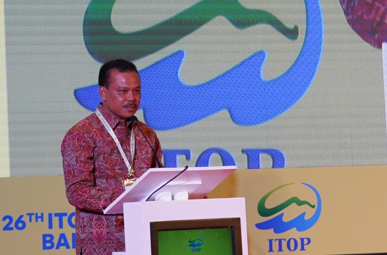 Sekda Bali Dewa Made Indra saat membuka ITOP ke-26, di The Meru Sanur, Minggu (22/06/2025). Foto: dok/Pemprov Bali