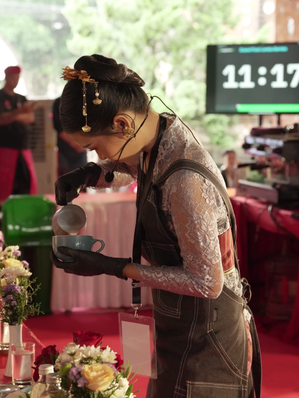 Wabup Bagus Alit Sucipta saat menghadiri Final Lomba Barista Kopi Bali yang merupakan bagian dari rangkaian perayaan Bulan Bung Karno Tahun 2025 di Gedung Kesenian I Ketut Marya Tabanan, Minggu (8/6).