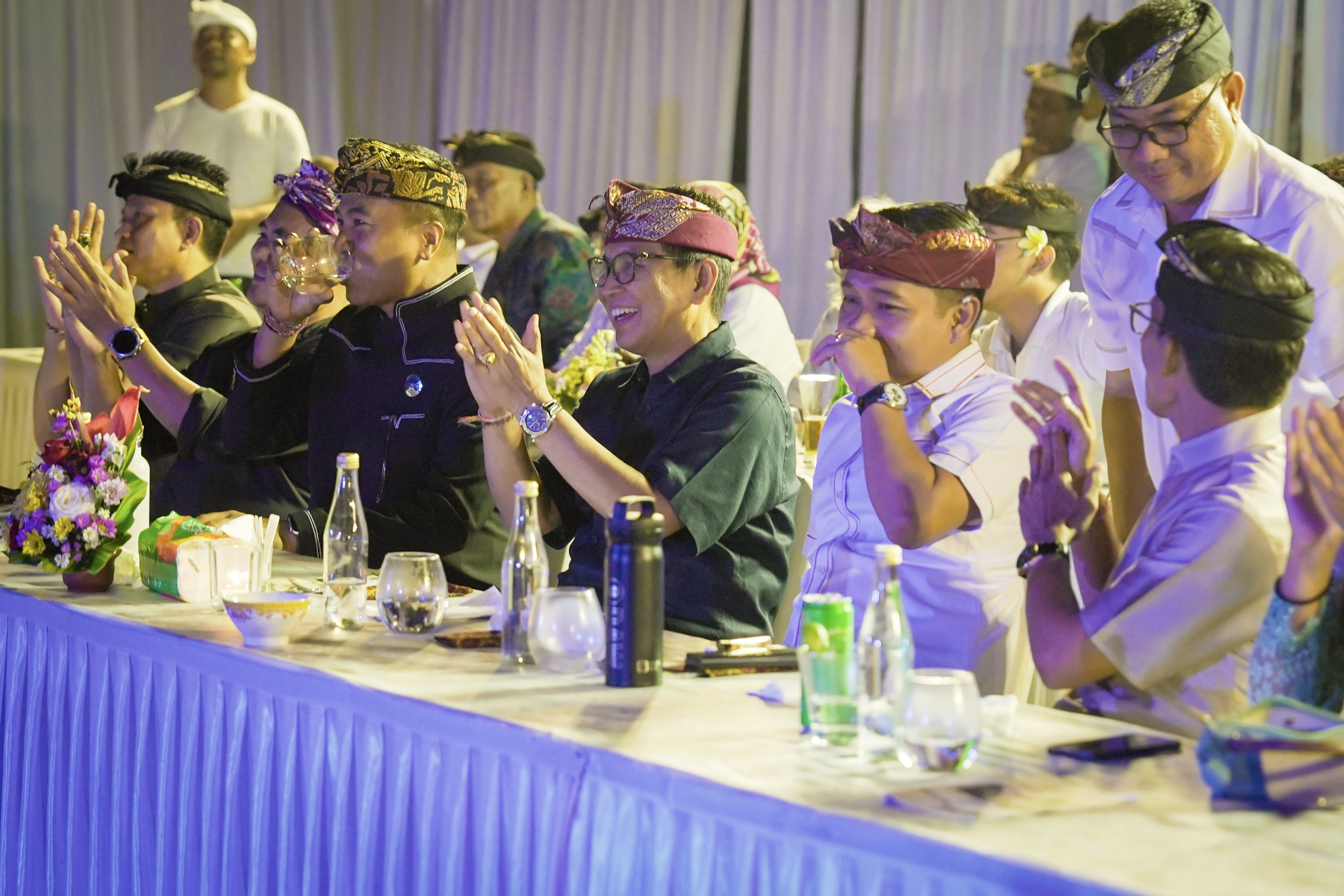 Bupati Adi Arnawa menghadiri Bongkasa Pertiwi Village, Post Tour Exhibition Bali and Beyond Travel Fair (BBTF) Cultural Dinner di Desa Bongkasa Pertiwi, Kecamatan Abiansemal, Sabtu (14/6).