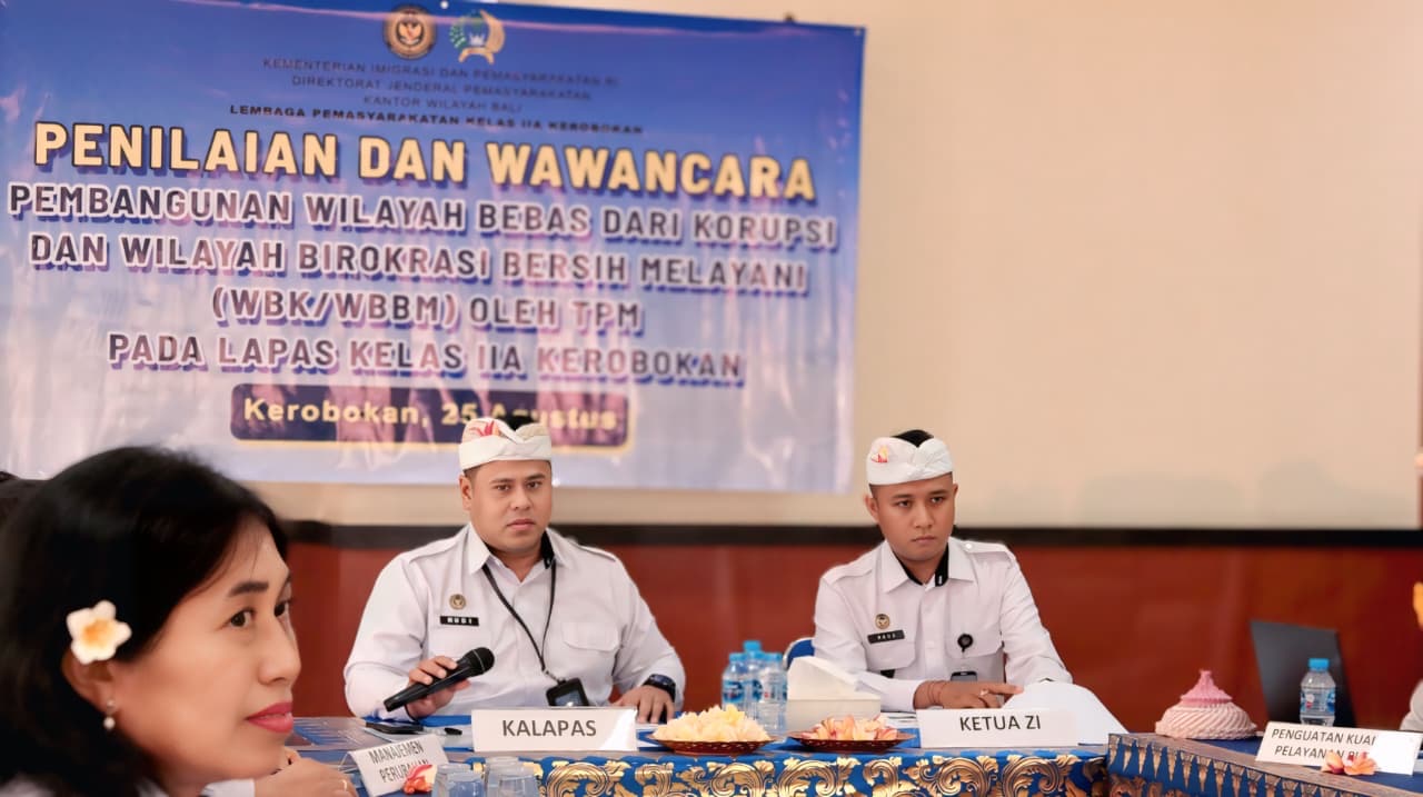 Foto: Tim penilaian Mandiri Wilayah Bebas dari Korupsi di Lapas Kerobokan. Sumber: Ist.