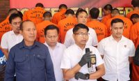 Foto: Satresnarkoba Polresta Denpasar konferensi pers pengungkapan kasus narkoba. Sumber: Ist.