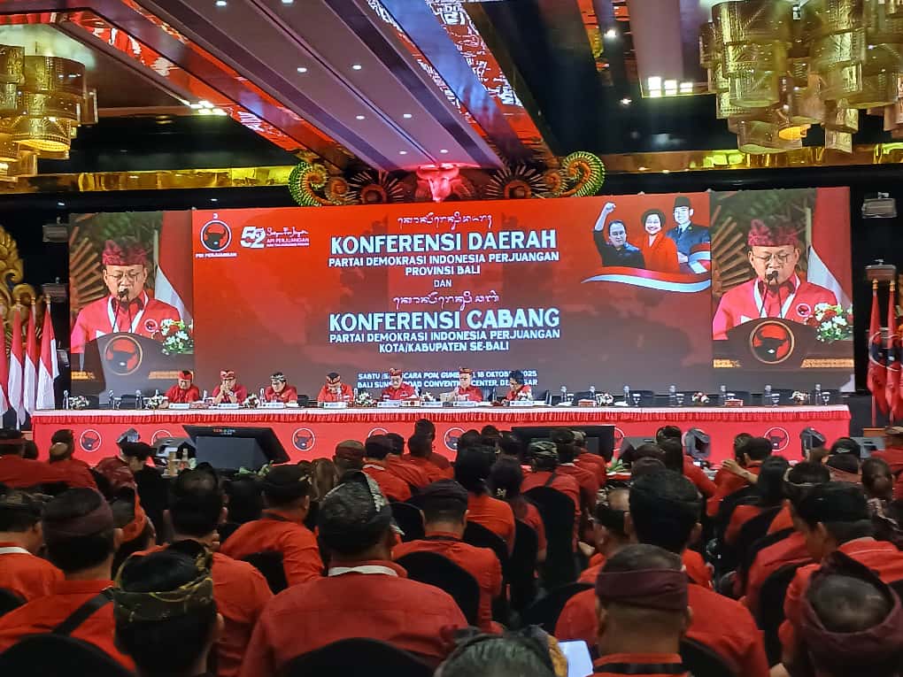Foto: Konferensi Daerah dan Konferensi Cabang PDI Perjuagan Bali. Sumber: Yulius N/wacanabali.com