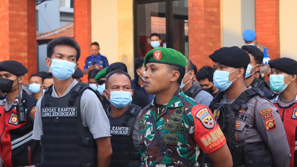 Foto: Sinergi Lapas Kerobokan bersama TNI-POLRI. Sumber: Ist.