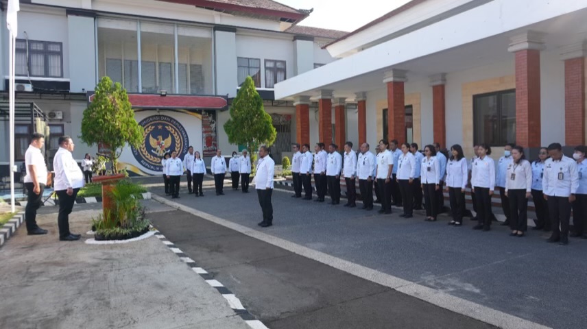 Foto: Lapas Kerobokan saat memperingati hari kesaktian Pancasila. Sumber: Ist.