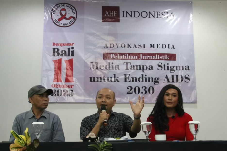 Foto: Pelatihan Jurnalistik mengenai Media Tanpa Stigma untuk Ending AIDS 2030. Sumber: Yulius N/wacanabali.com