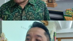 Foto: Ketua KPU Bali, I Dewa Agung Gede Lidartawan dan Ketua Bawaslu Bali, I Putu Agus Tirta Suguna. Sumber: Yulius N/wacanabali.com