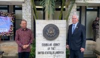 Gubernur Bali Wayan Koster menghadiri peresmian Kantor Agen Konsulat Amerika Serikat di Jimbaran Hub, Badung, Rabu (25/02/2026).