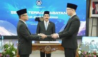 Foto: Momen pelantikan Dirjen Imigrasi dan Staf Ahli Menteri Bidang Pelayanan Publik dan Reformasi Hukum Kemenimipas, di Jakarta, Rabu (1/4/2026). Sumber: Ist.