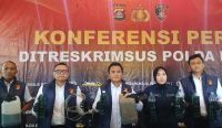 Foto: Ditreskrimsus Polda Bali konferensi pers terkait penyalahgunaan BMM Subsidi. Sumber: Yulius N/wacanabali.com
